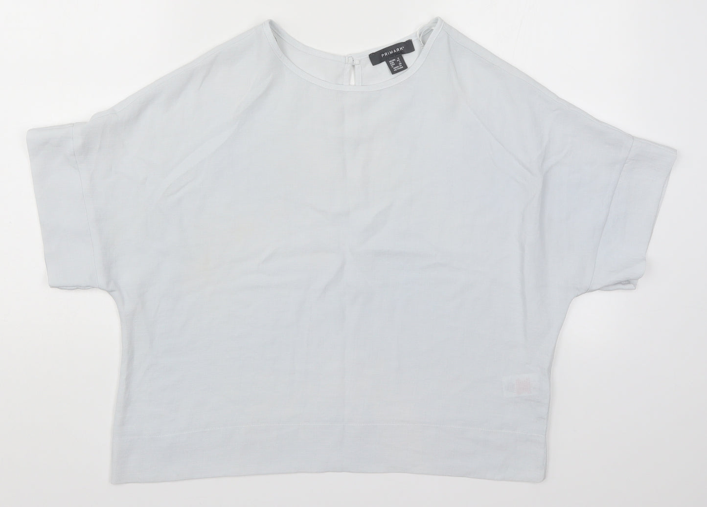 Primark Womens Blue   Basic Blouse Size 6  - Light Blue