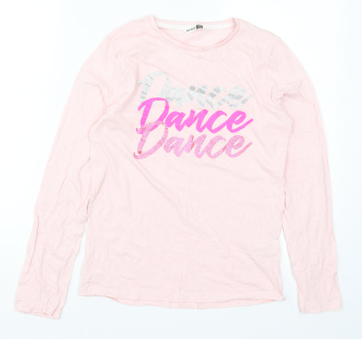 Pep&C Girls Pink Solid Top Pyjama Top Size 11-12 Years - Dance Dance Dance