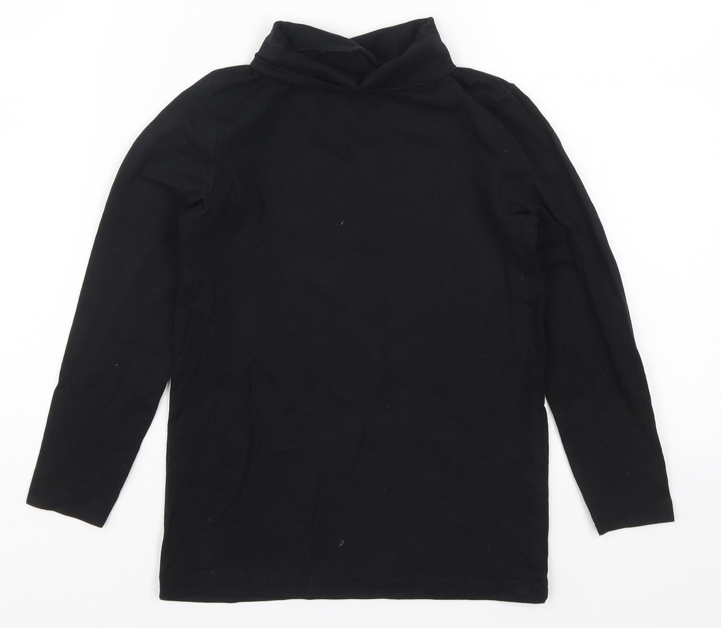 Crane Boys Black   Basic T-Shirt Size 7-8 Years