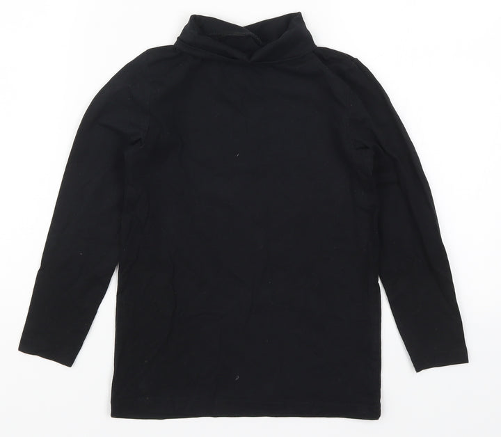 Crane Boys Black   Basic T-Shirt Size 7-8 Years