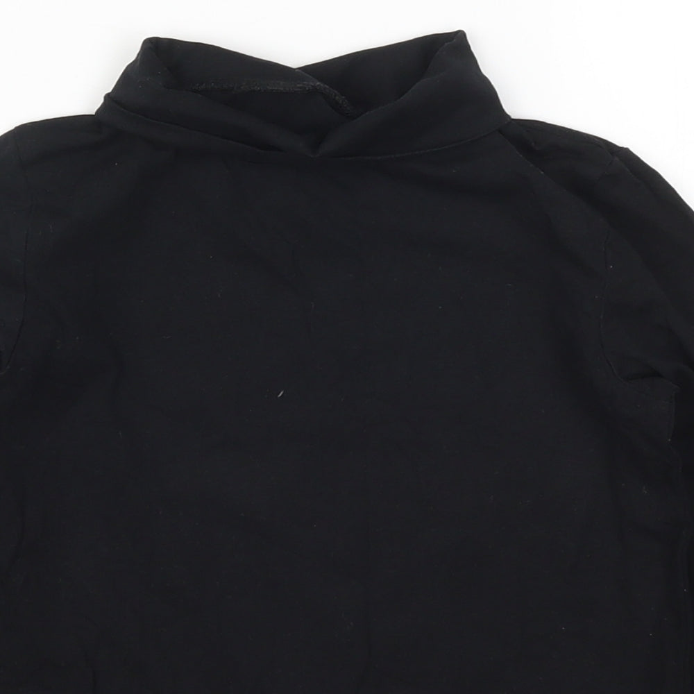 Crane Boys Black   Basic T-Shirt Size 7-8 Years