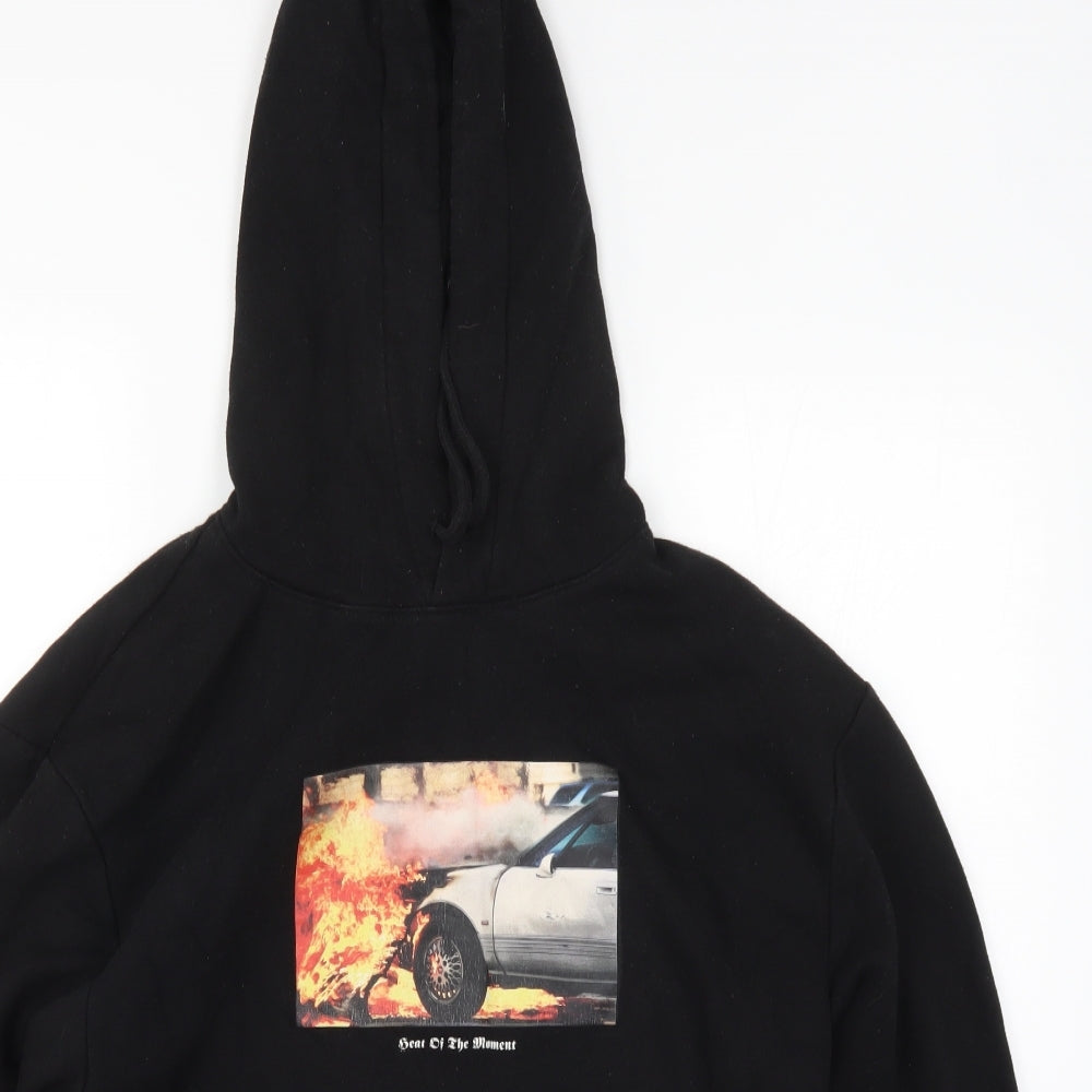 H&M Mens Black   Pullover Hoodie Size M  - Seat of the Moment