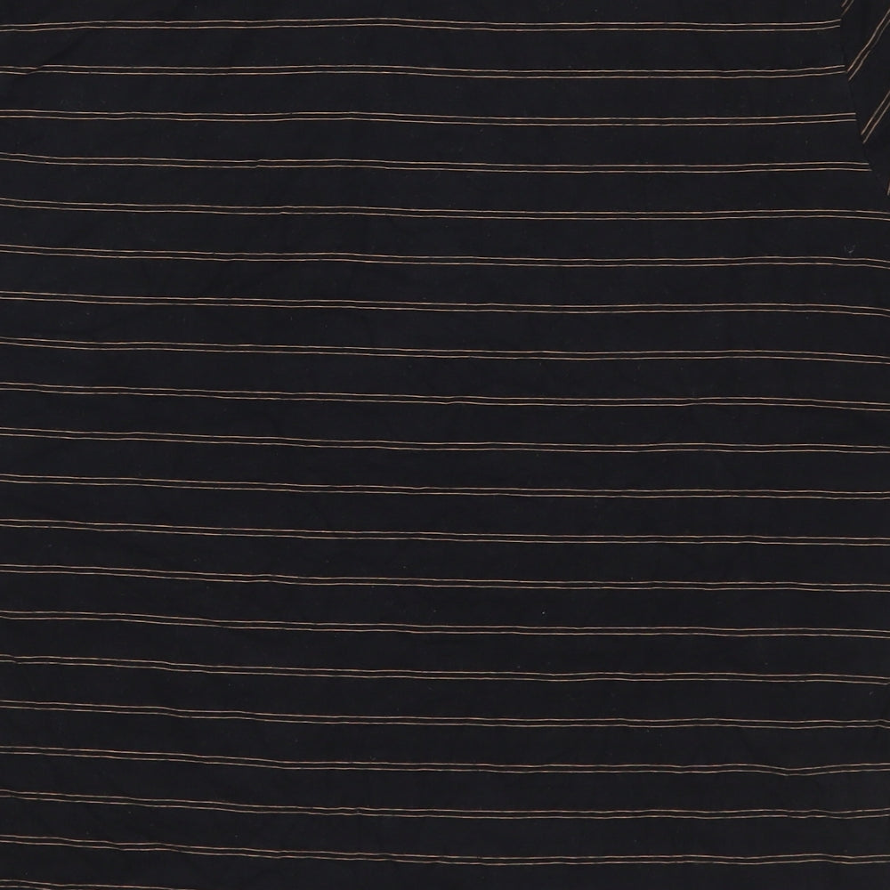 H&M Womens Black Striped  Basic T-Shirt Size XL