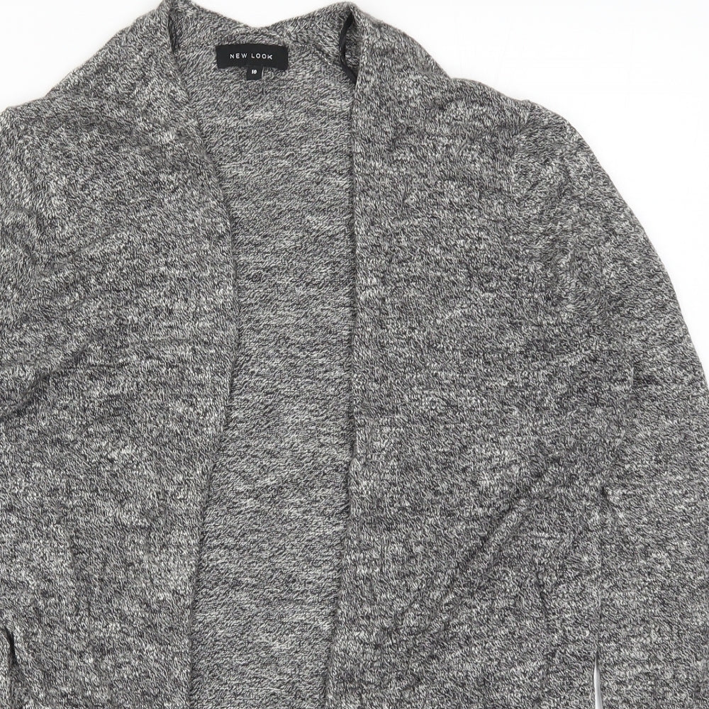 New Look Womens Grey  Knit Cardigan Jumper Size 10