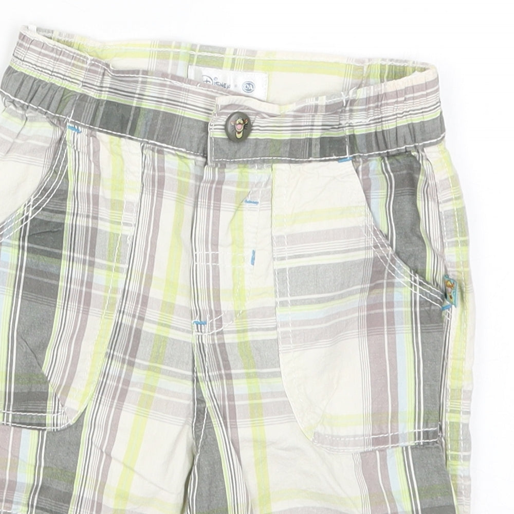 Disney Boys Green Check  Capri Trousers Size 3 Years - 68