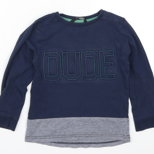 George Boys Blue   Basic T-Shirt Size 3-4 Years  - Dude