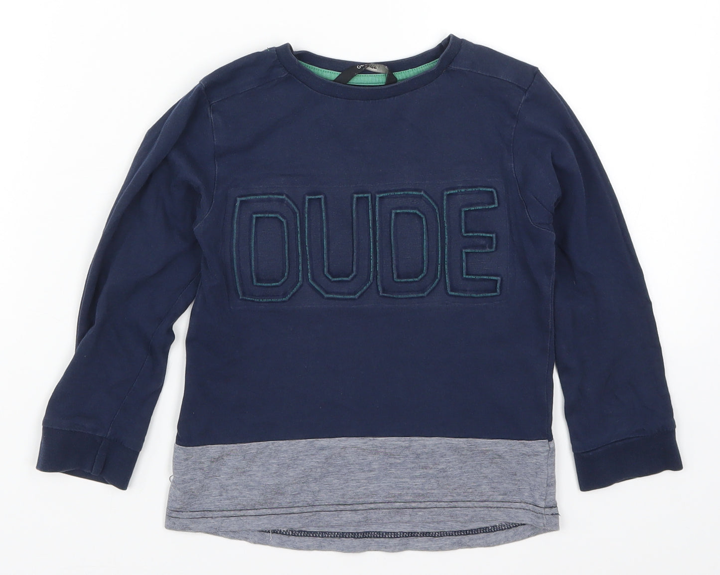 George Boys Blue   Basic T-Shirt Size 3-4 Years  - Dude