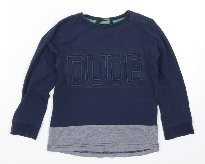 George Boys Blue   Basic T-Shirt Size 3-4 Years  - Dude