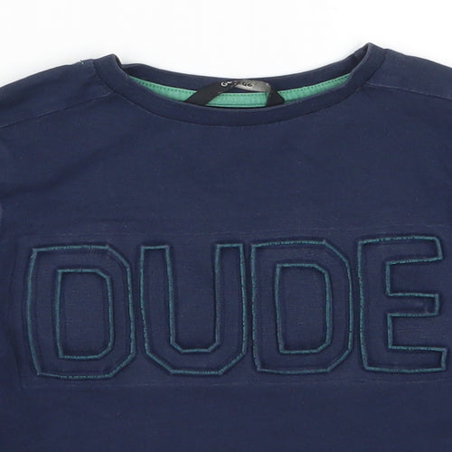 George Boys Blue   Basic T-Shirt Size 3-4 Years  - Dude
