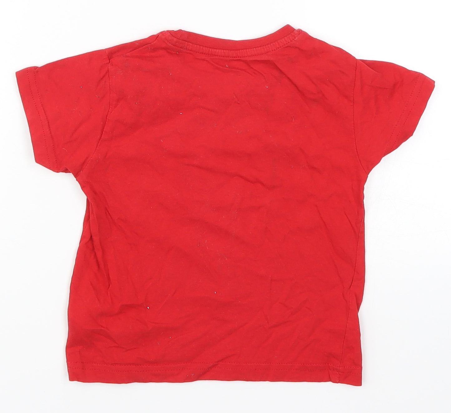Primark Boys Red   Basic T-Shirt Size 2-3 Years  - Football Legend