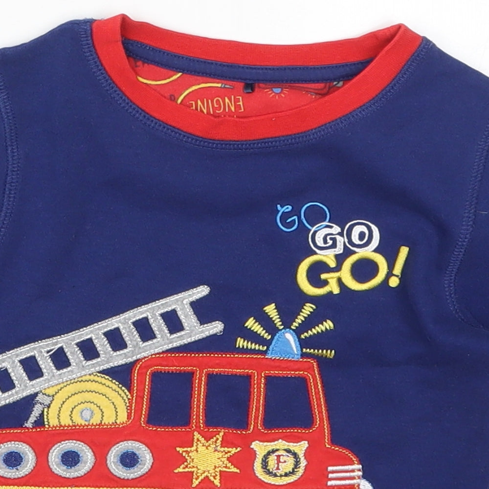 George Boys Blue   Basic T-Shirt Size 3-4 Years  - Fire Engine