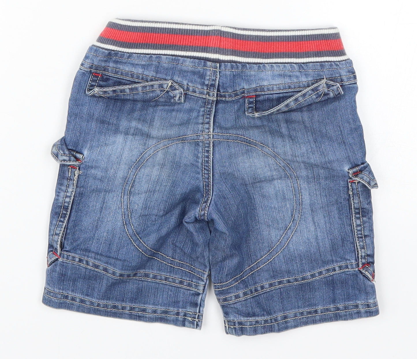 Mothercare Boys Blue  Denim Cargo Shorts Size 2-3 Years
