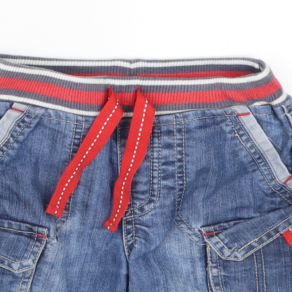 Mothercare Boys Blue  Denim Cargo Shorts Size 2-3 Years