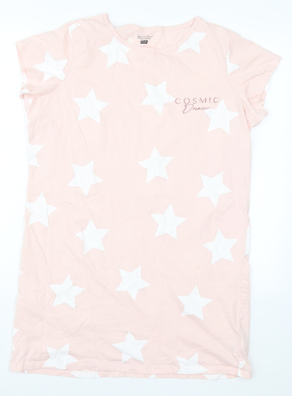 F&F Womens Pink Geometric  Top Dress Size 12  - Cosmic Dreamer Stars