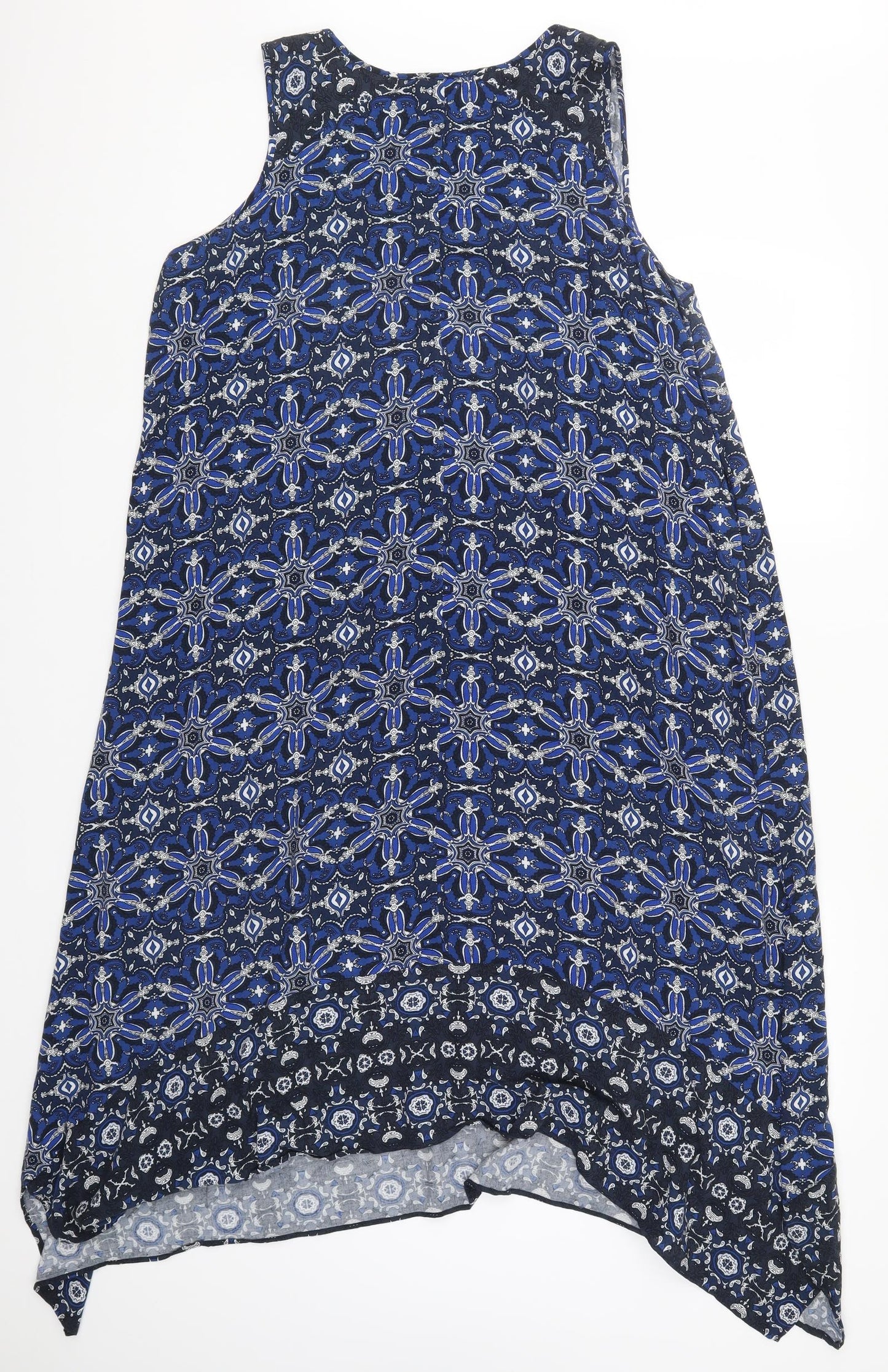 George Womens Blue Geometric  Tank Dress  Size 18