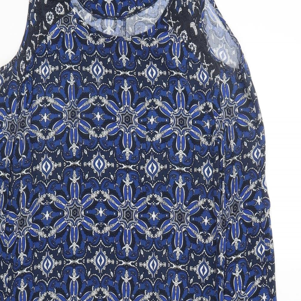 George Womens Blue Geometric  Tank Dress  Size 18