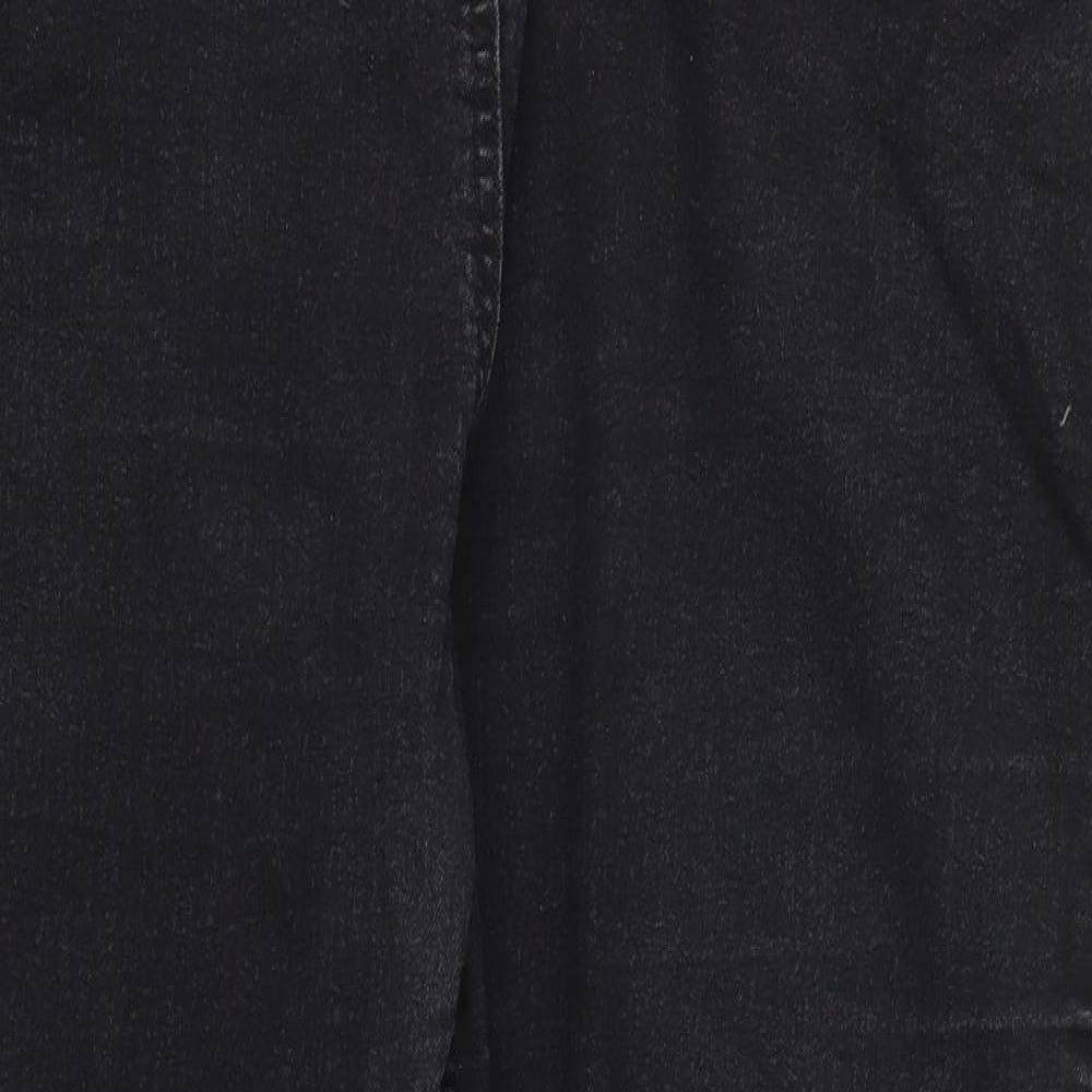 Yours Womens Black  Denim Straight Jeans Size 22 L29 in