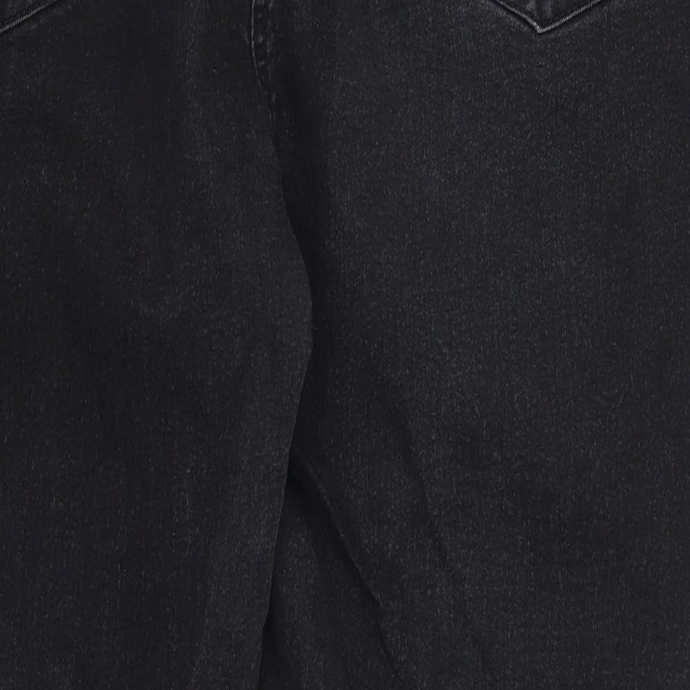 Yours Womens Black  Denim Straight Jeans Size 22 L29 in