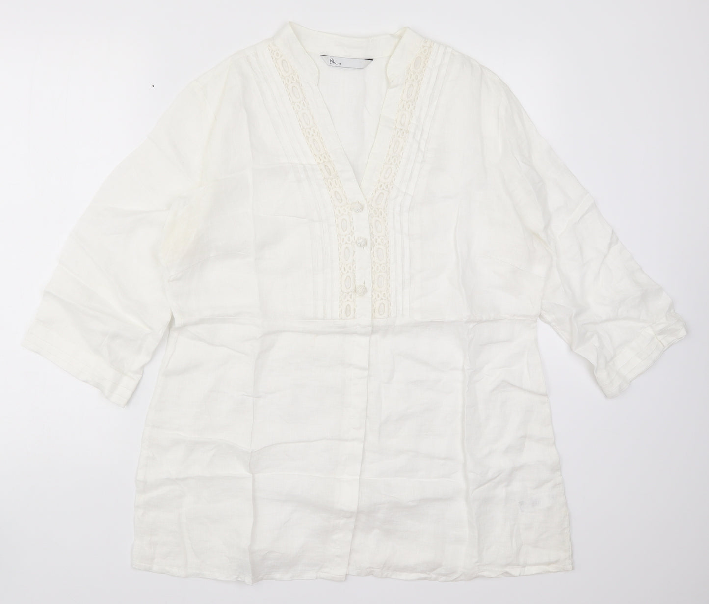 BHS Womens White   Basic Blouse Size 16