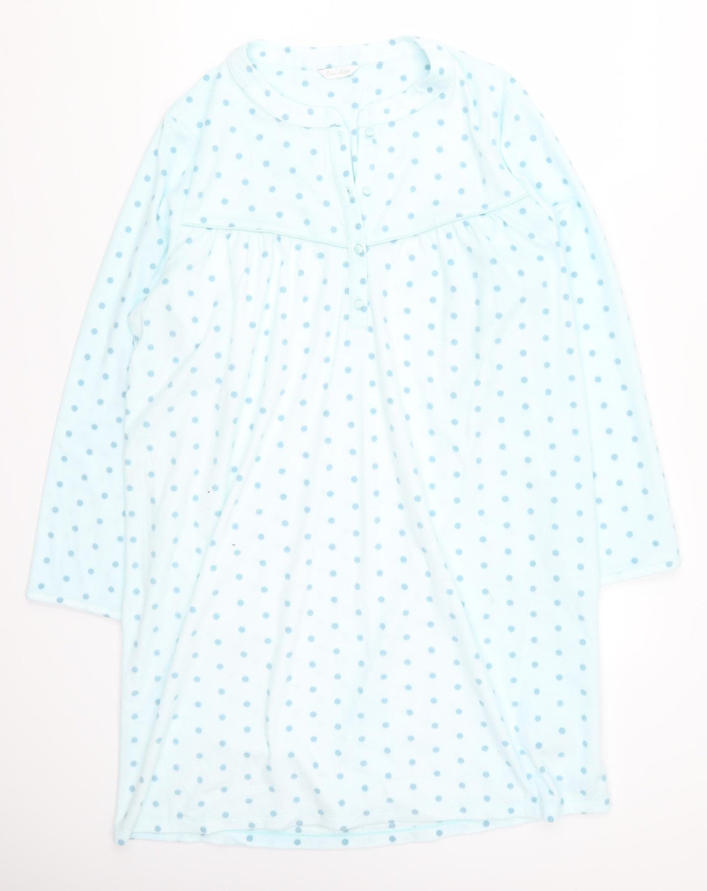 Marks and Spencer Womens Blue Polka Dot  Top Pyjama Top Size 16