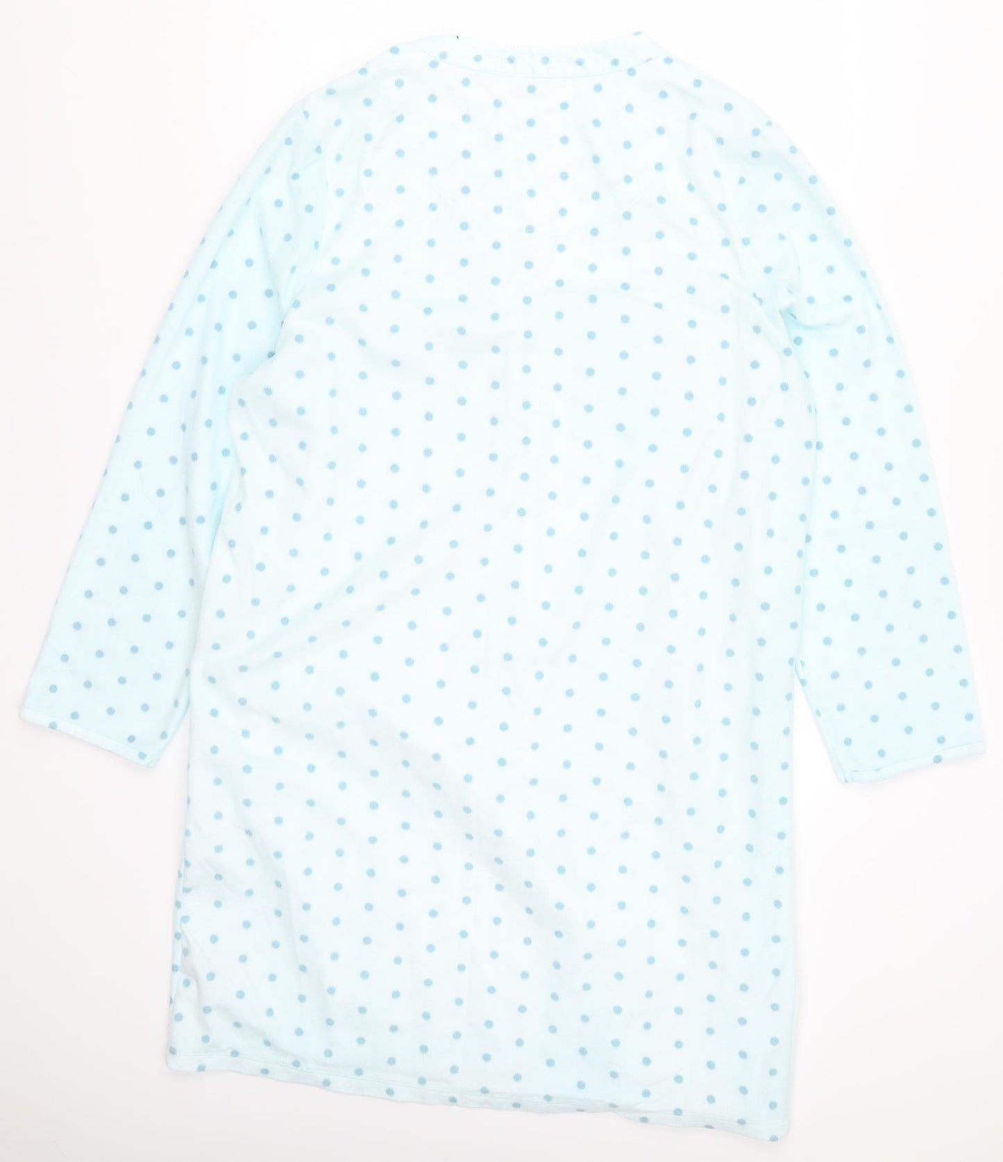 Marks and Spencer Womens Blue Polka Dot  Top Pyjama Top Size 16