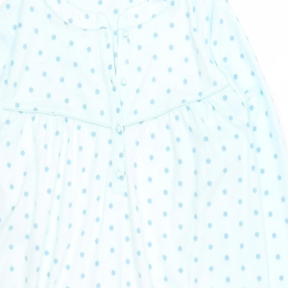 Marks and Spencer Womens Blue Polka Dot  Top Pyjama Top Size 16