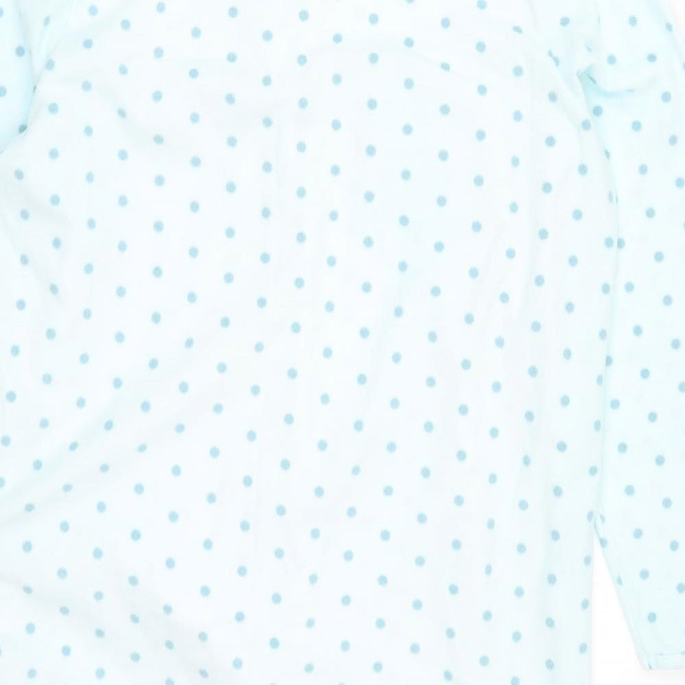 Marks and Spencer Womens Blue Polka Dot  Top Pyjama Top Size 16
