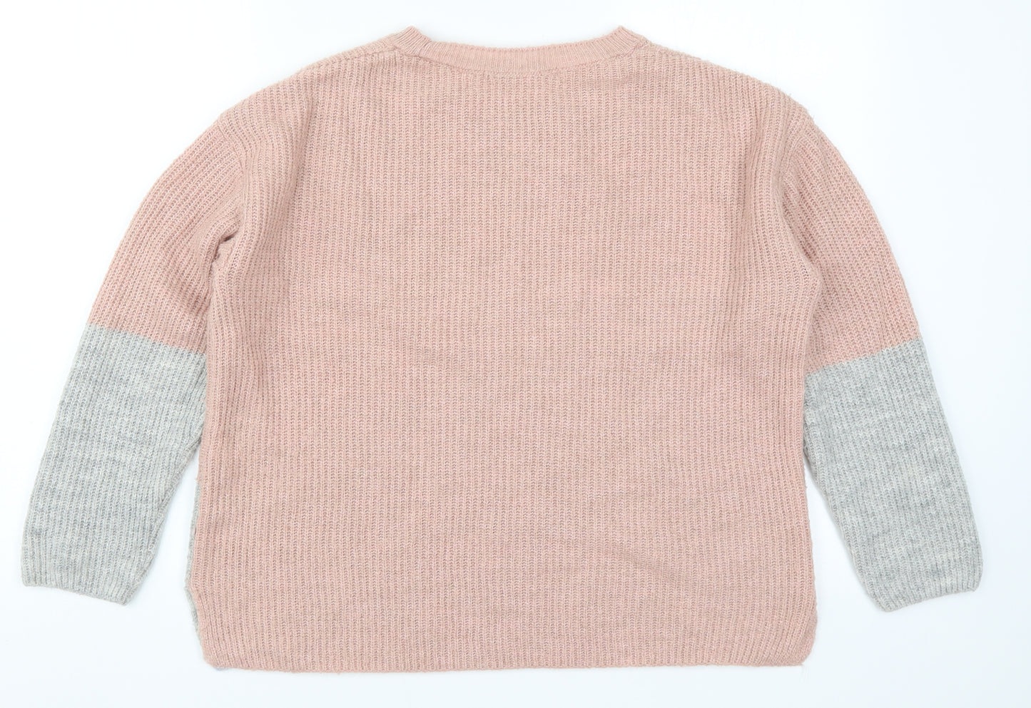 George Womens Multicoloured  Knit Pullover Jumper Size 14  - Pink, Grey and Blue Colourblock