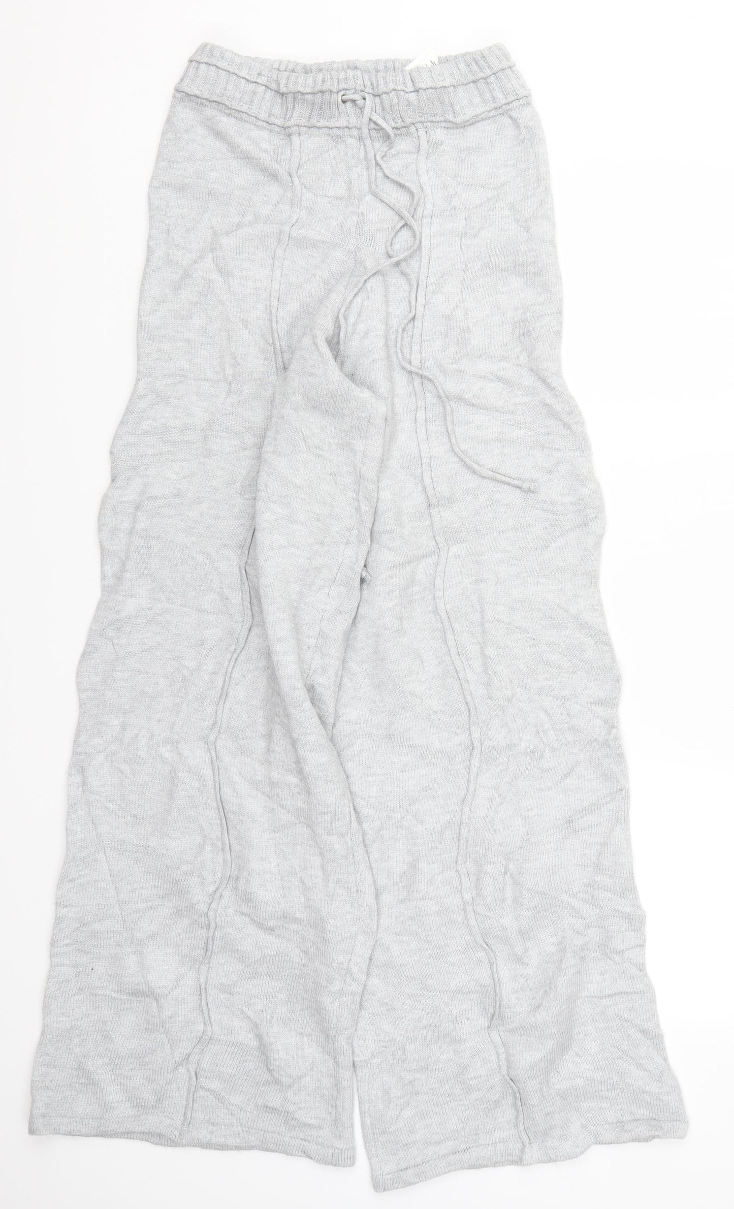 Missguided Womens Grey  Knit Trousers  Size 8 L32 in
