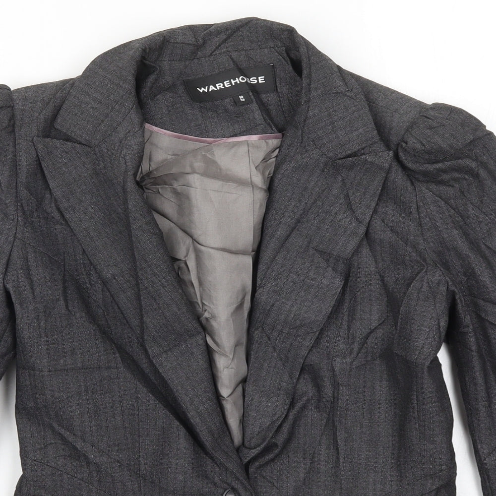 Warehouse Womens Grey   Jacket Suit Jacket Size 10