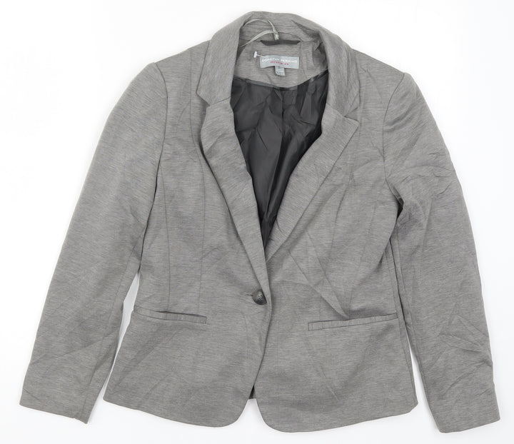 Dorothy Perkins Womens Grey Jacket Suit Jacket Size 8