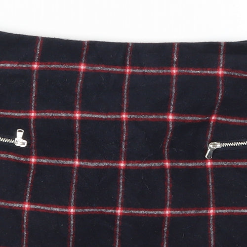 Atmosphere Womens Blue Check  Mini Skirt Size 8