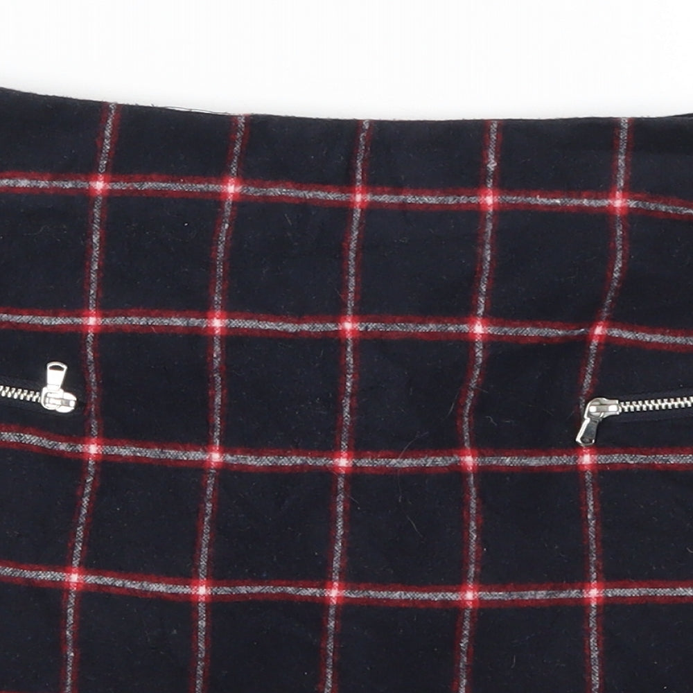 Atmosphere Womens Blue Check  Mini Skirt Size 8