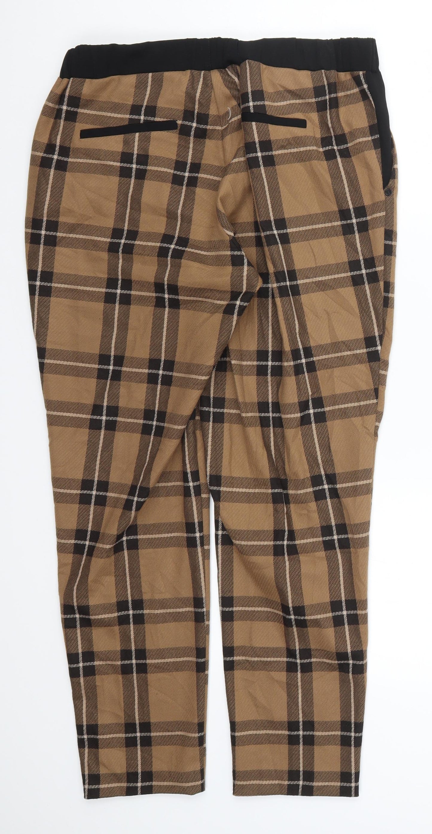 River Island Womens Brown Check  Trousers  Size 12 L25 in