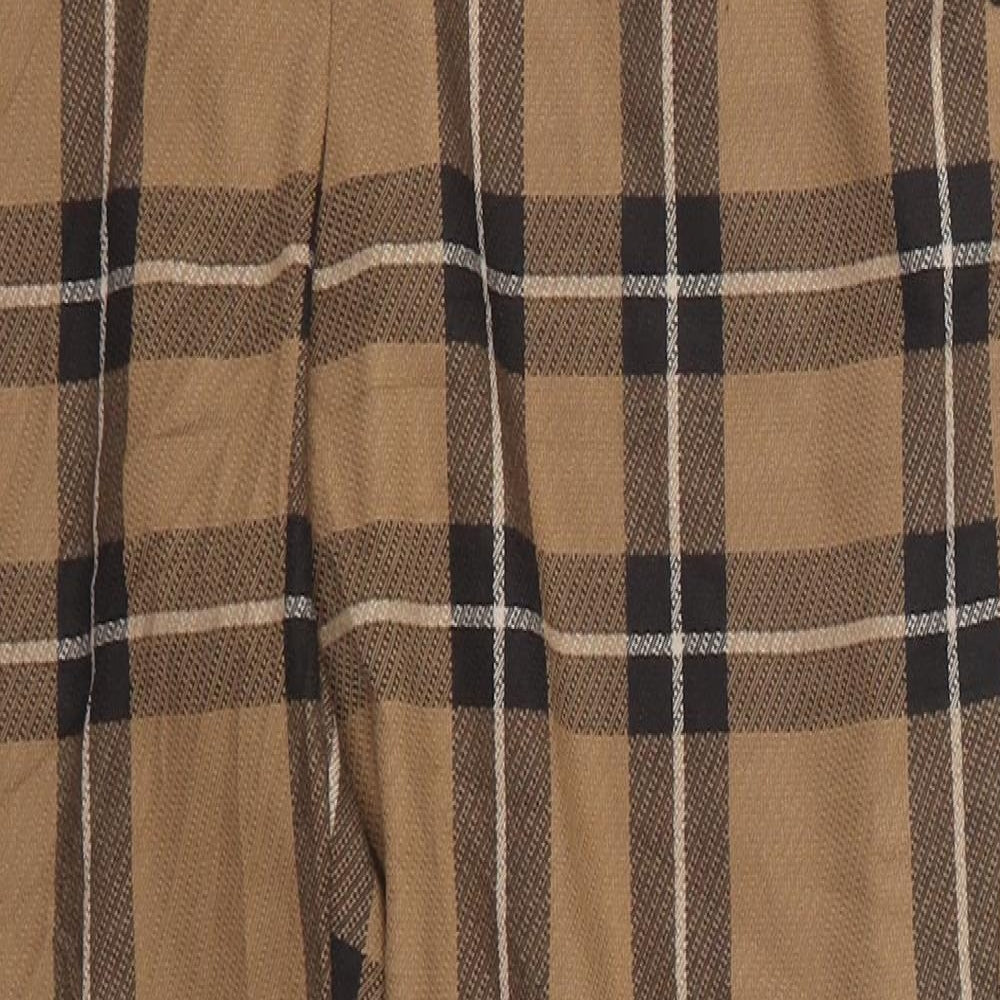 River Island Womens Brown Check  Trousers  Size 12 L25 in