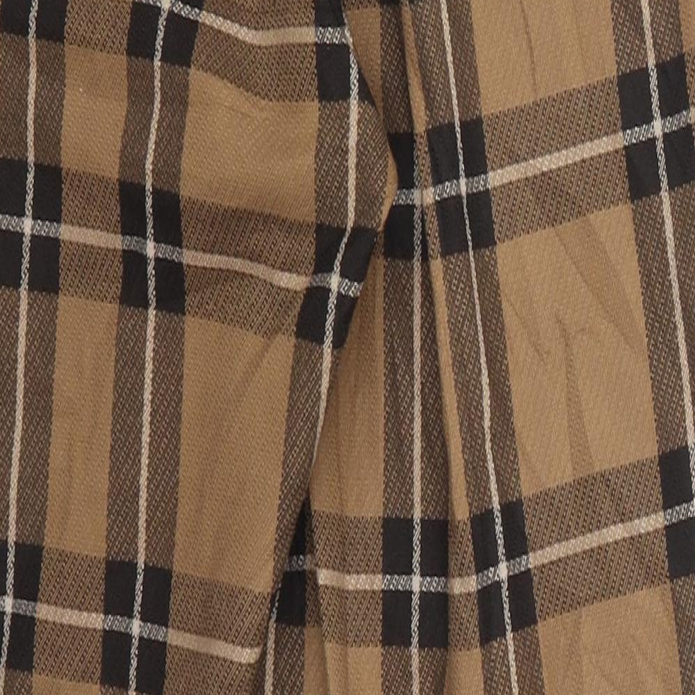 River Island Womens Brown Check  Trousers  Size 12 L25 in