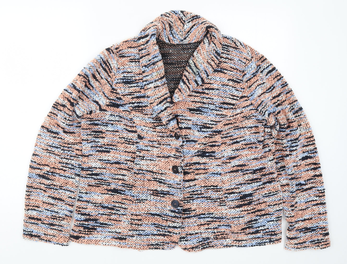 Preworn Womens Orange  Knit Cardigan Jumper Size 18  - Blue