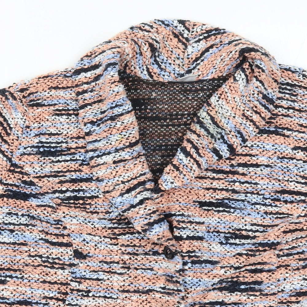 Preworn Womens Orange  Knit Cardigan Jumper Size 18  - Blue