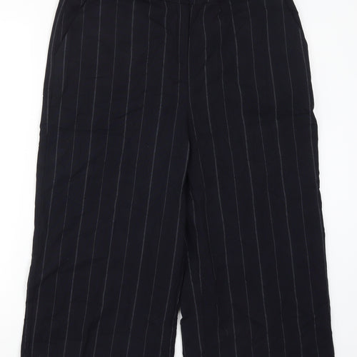 Capsule Womens Blue Striped  Cropped Trousers Size 18
