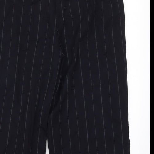 Capsule Womens Blue Striped  Cropped Trousers Size 18