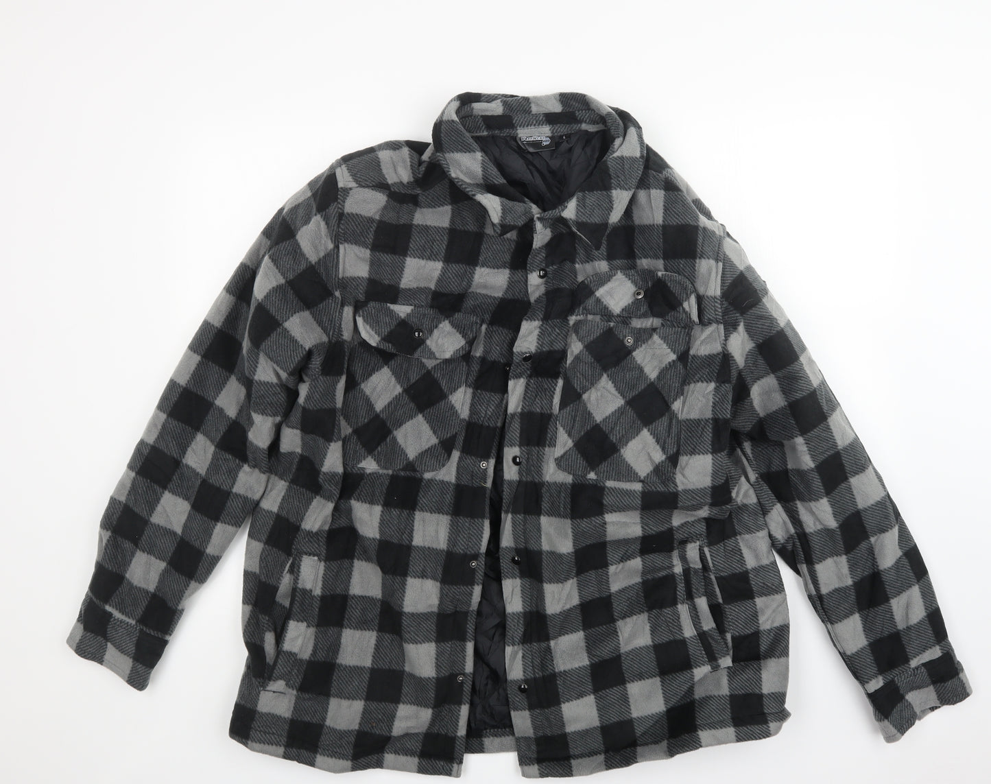 Workswear Mens Black Check  Jacket  Size L