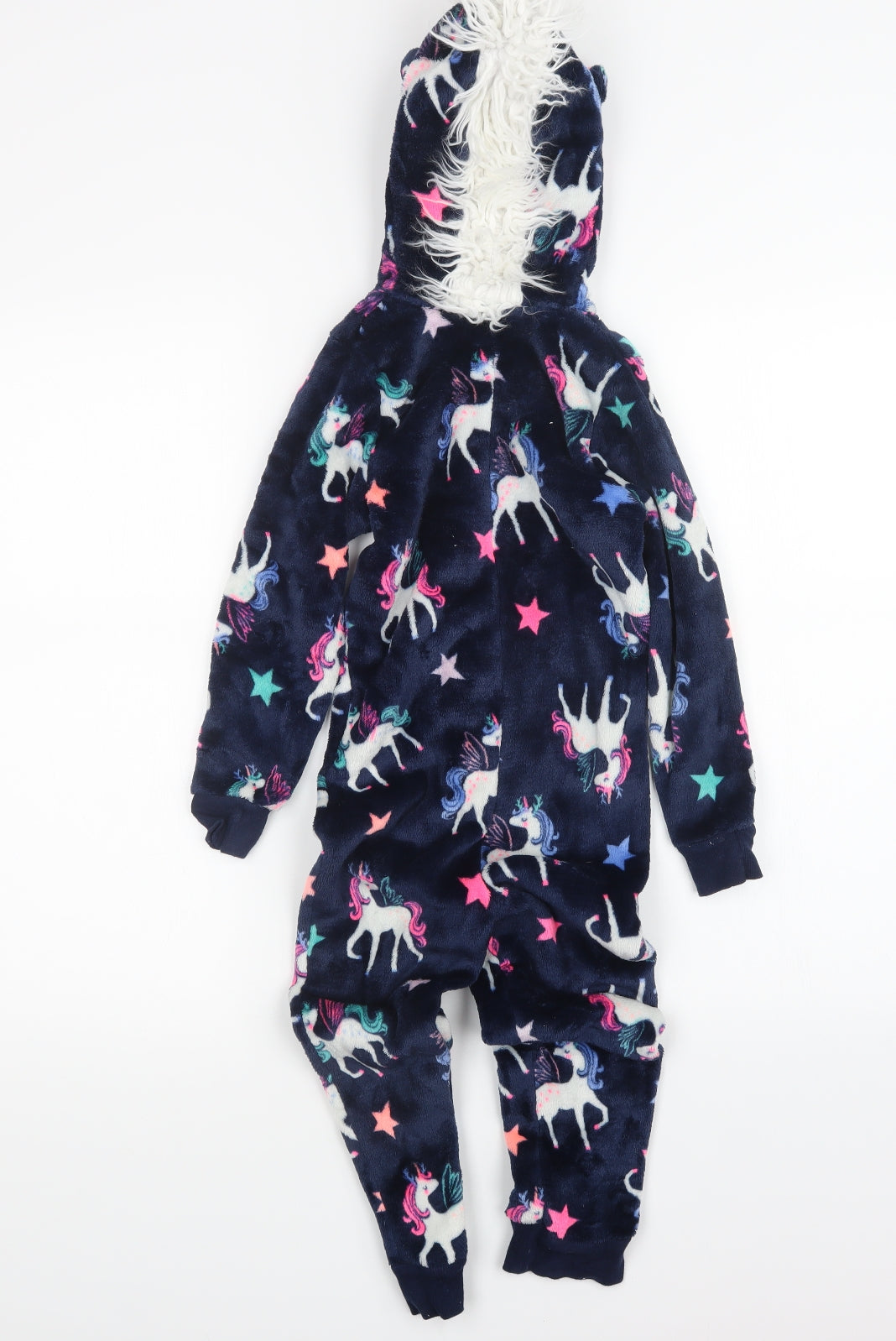 Matalan Girls Blue Geometric  Top One Piece Size 4-5 Years