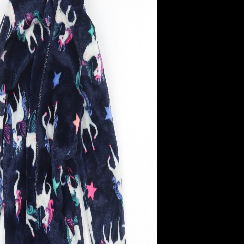 Matalan Girls Blue Geometric  Top One Piece Size 4-5 Years
