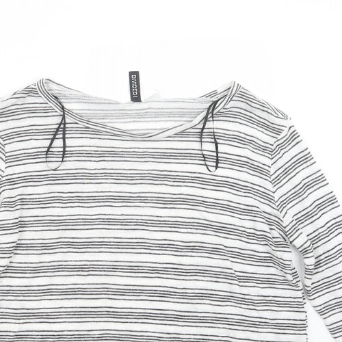 Divided by H&M Womens Black Striped  Pullover Jumper Size S