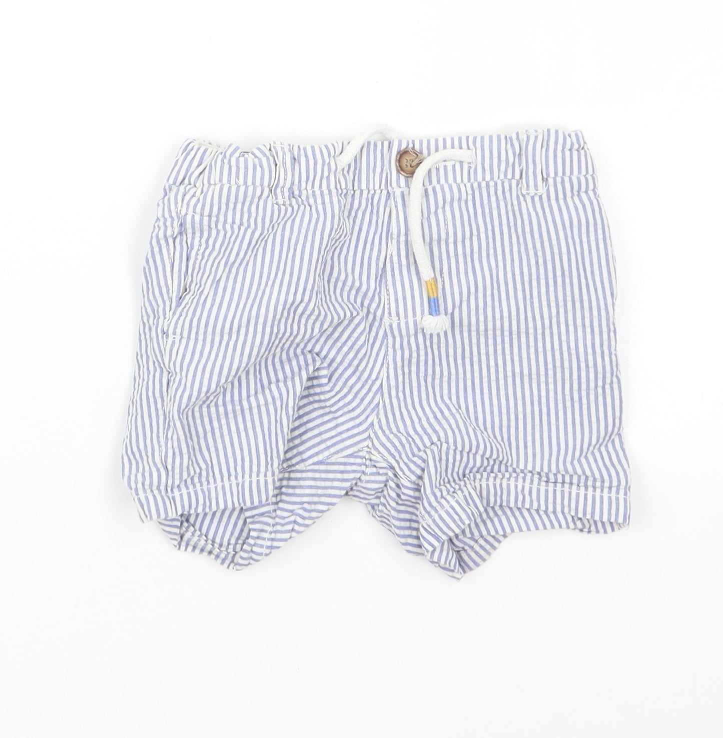 Matalan Boys Blue Striped  Cropped Trousers Size 18-24 Months