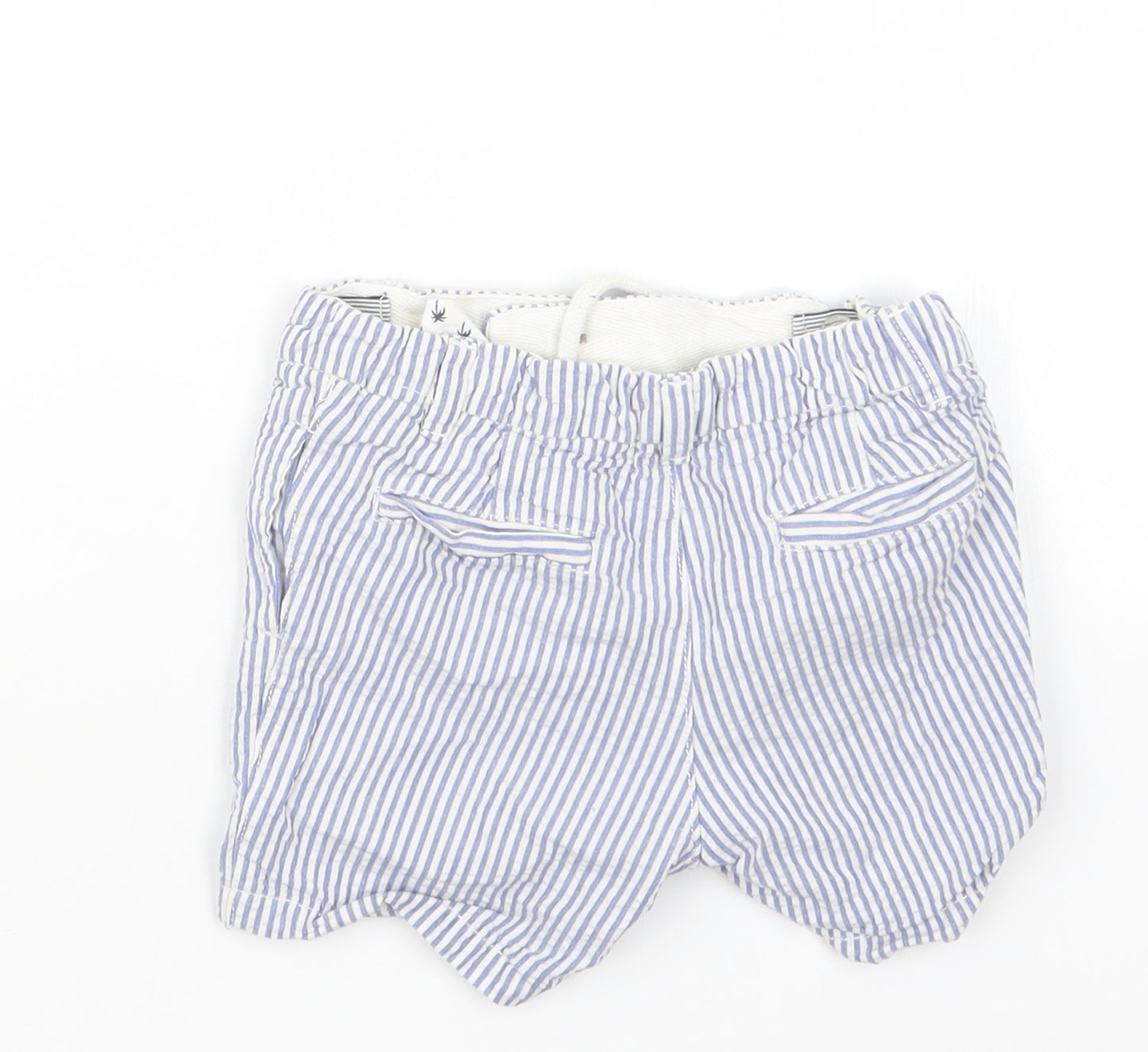 Matalan Boys Blue Striped  Cropped Trousers Size 18-24 Months