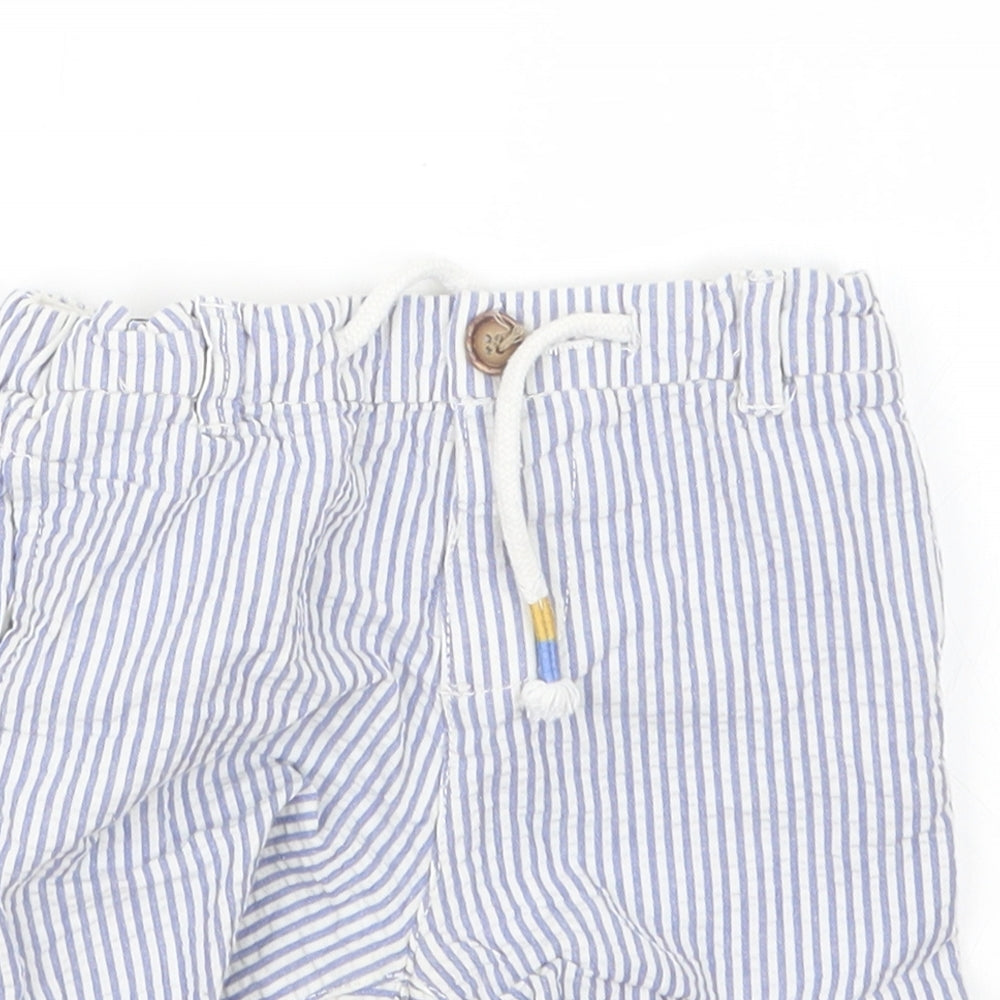 Matalan Boys Blue Striped  Cropped Trousers Size 18-24 Months