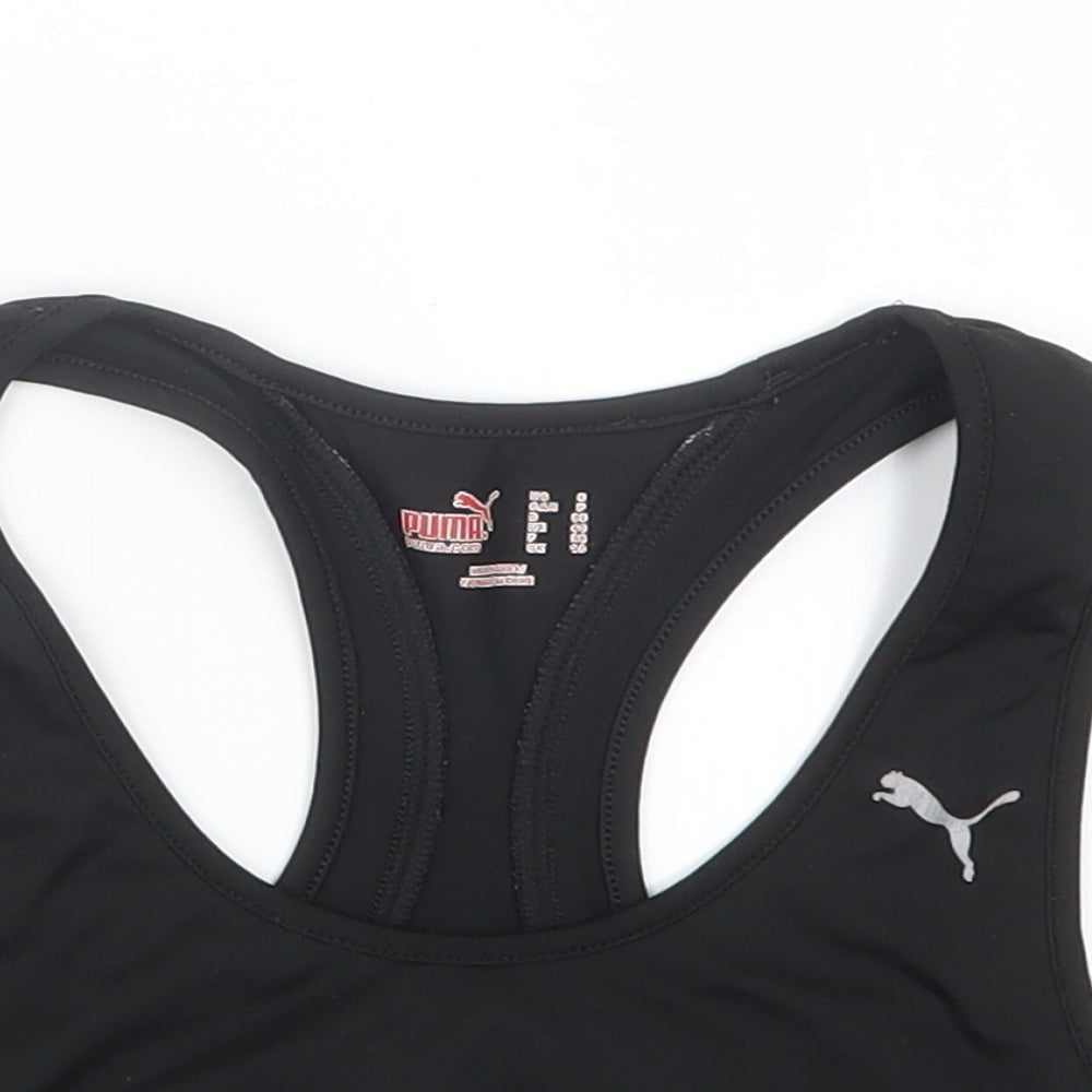 PUMA Womens Black   Cropped T-Shirt Size 10