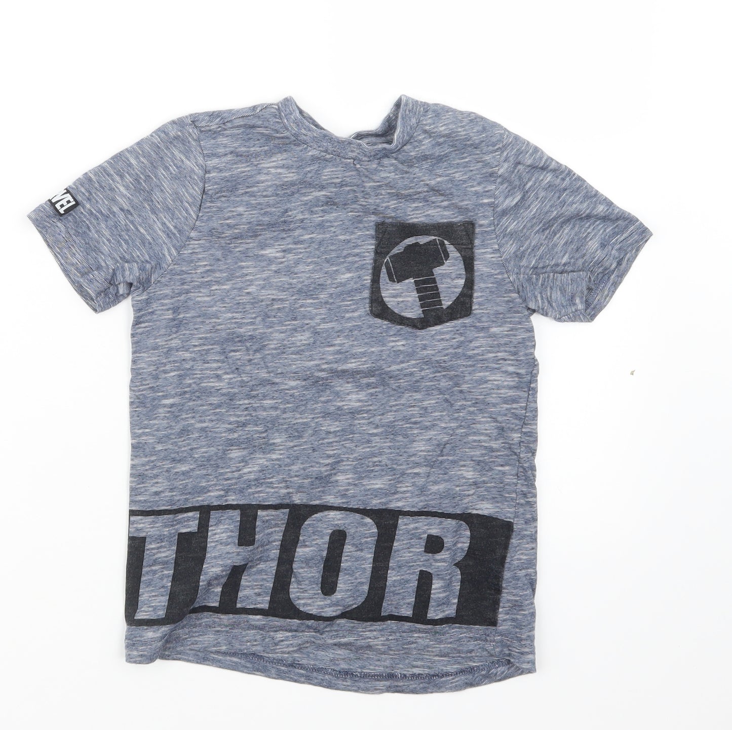 Tesco Boys Blue   Basic T-Shirt Size 6-7 Years  - Avengers