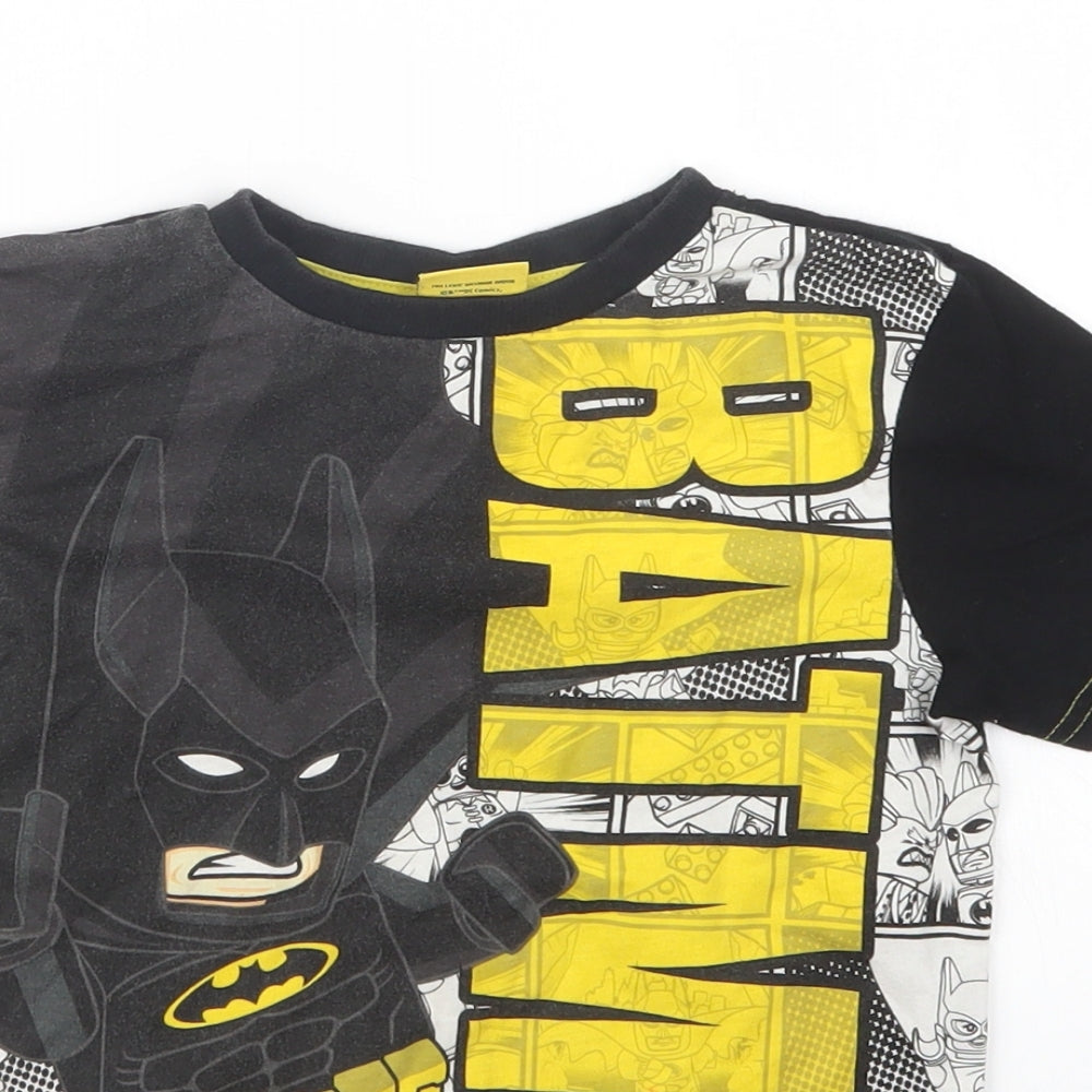 George Boys Black Geometric  Basic T-Shirt Size 5-6 Years  - Batman